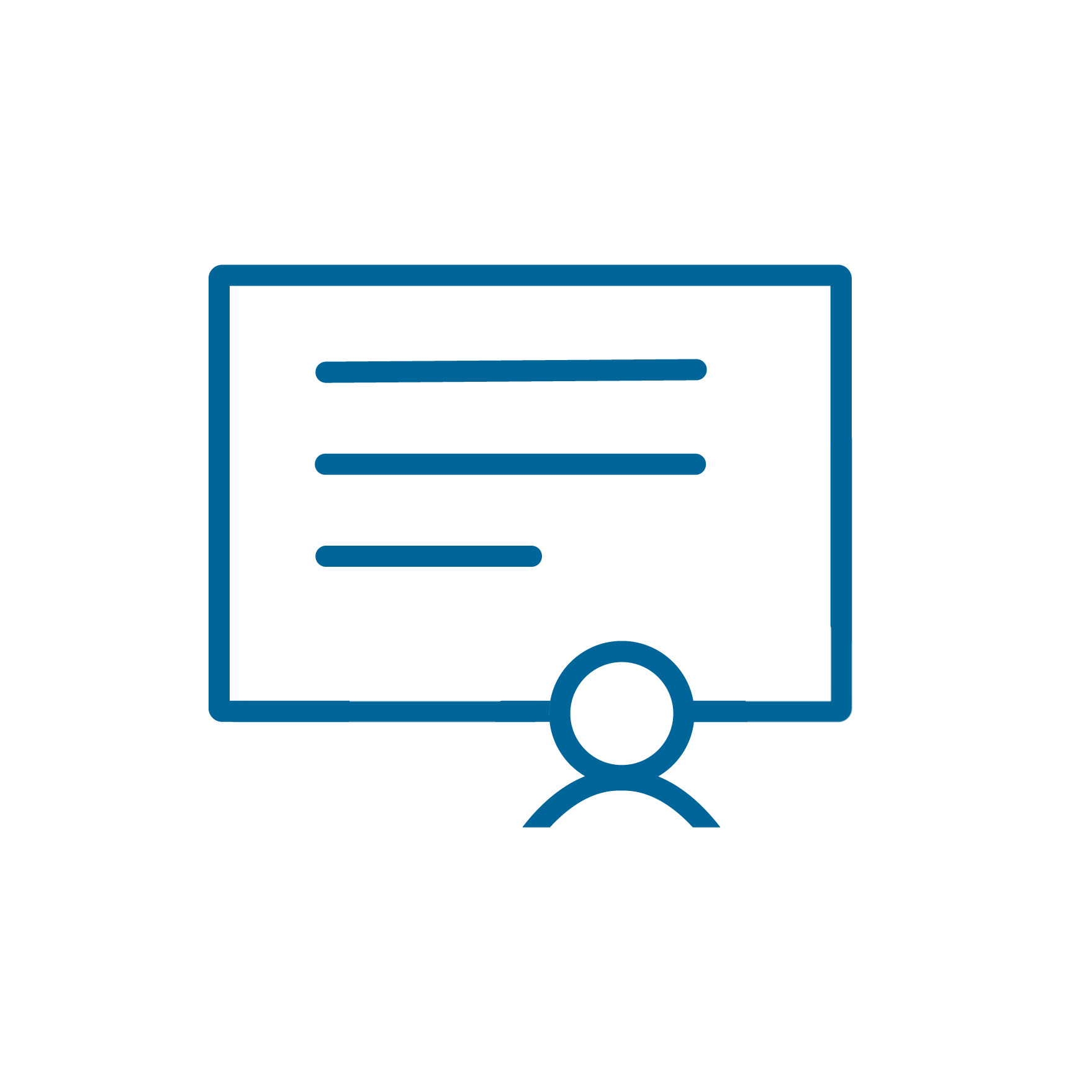 text next to a cog with a checkmark